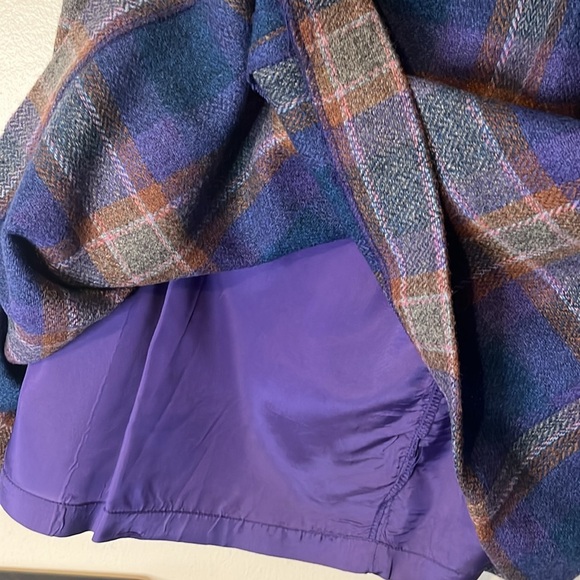 Vintage 60s 70s Braemar 100% Wool Pleated Multicolor Plaid Lined Midi Skirt Sz 8 - Picture 7 of 10